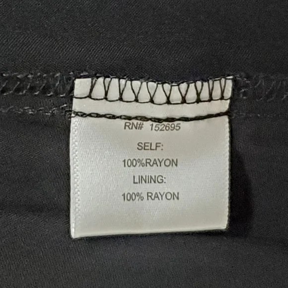 KOKO+MASON Black V-neck Asymmetric Ruffle Hem Butterfly Sleeve Wrap Dress Medium - Picture 16 of 16